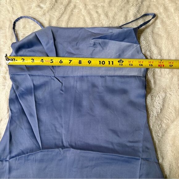 We Wore What Size 2 Silky Blue Cowl Midi Dress Party Club Bridesmaid Wedding - Picture 10 of 16